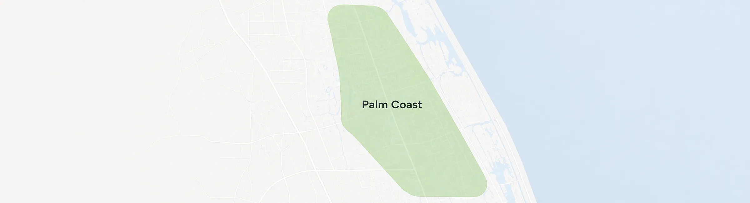 Map of Poo Daddy's pet waste removal service area in Palm Coast, Florida
